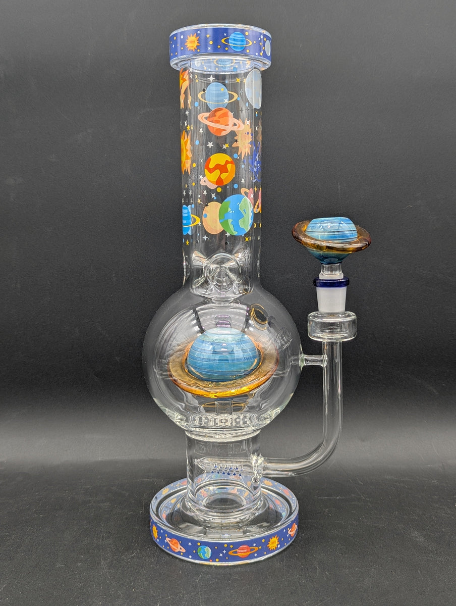 Pulsar Rings of Saturn Bubble Base Glass Water Pipe | 12.75