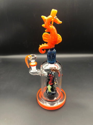 Pulsar Seahorse Ocean Reef Water Pipe - 10.75" - 14mm F - Avernic Smoke Shop