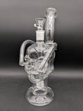 Pulsar Skull Eyes Recycler Glass Water Pipe | 12.5"