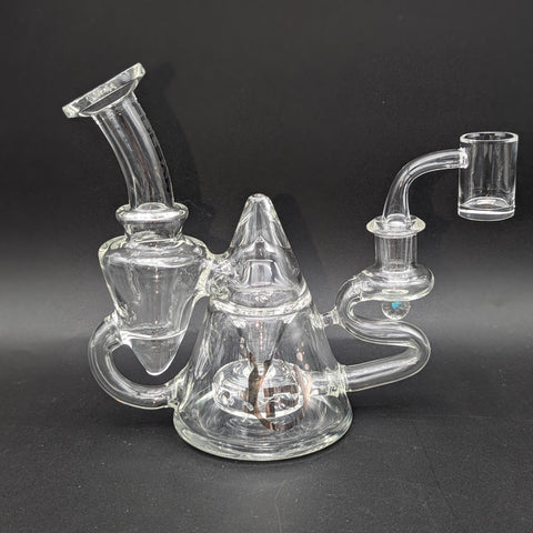 Pulsar Tea Pot Glass Recycler Rig | 7.75"