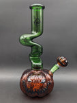 Pulsar Twisty and Wicked Jack-O-Lantern Glass Water Pipe | 11" | 14mm F-Avernic Smoke Shop
