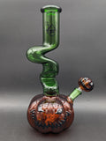 Pulsar Twisty and Wicked Jack-O-Lantern Glass Water Pipe | 11" | 14mm F-Avernic Smoke Shop