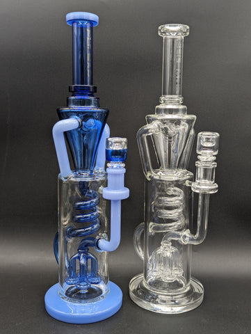 Pulsar Twister Glass Recycler Water Pipe | 14.5"