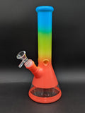 Rainbow Decal Multi-Tone Beaker Bong 10"-Avernic Smoke Shop