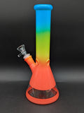 Rainbow Decal Multi-Tone Beaker Bong 10"-Avernic Smoke Shop