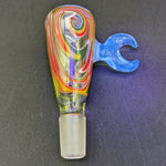 Rasta Bong Bowls w/ Moon Handle 14mm - By Homie G Glass