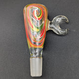 Rasta Bong Bowls w/ Moon Handle 14mm - By Homie G Glass