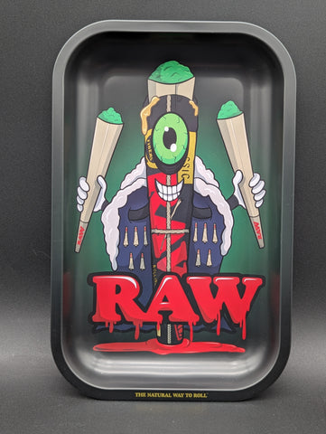RAW Black Cone Monster Metal Rolling Tray | 11"x7"