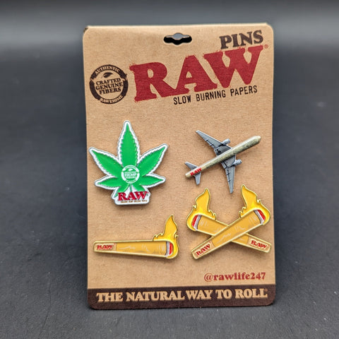 RAW® - Classic Badge Pin (4pc)-Avernic Smoke Shop