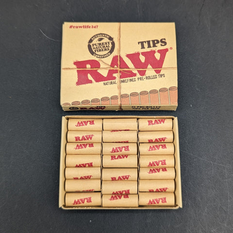RAW Natural Unrefined Pre-Rolled Cone Tips | 21 pieces-Avernic Smoke Shop