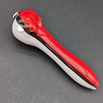 Red/White Ball Hand Pipe 4.75"