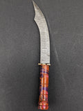 Resin Handle Scimitar Damascus Steel Dab Tool 4.5"