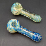 Phoenix Silver Fumed Color Swirl Pipe