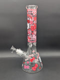 14" Colorful Kitty Graphic Beaker Bongs