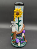 9" 3D Sunflower Mushroom Bong