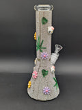 10" Fully Jeweled Kitty Beaker Bong