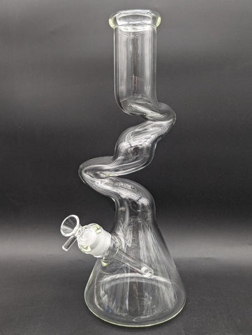 14.5" 5mm Thick Clear Zong Beaker Bong