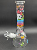 10" Colorful Kitty Graphic Beakers