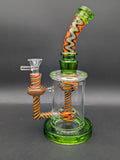 10" Worked Glass Incycler Bong