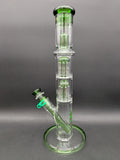13.5" Phoenix Double Tree Straight Tube Bong