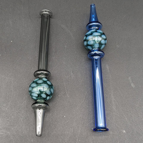 Dimple Diffusion Chamber Glass Dab Straw | 6.5"