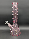 14" Pink Pearl Heart Beaker Bong