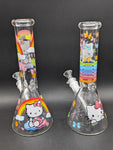 10" Colorful Kitty Graphic Beakers