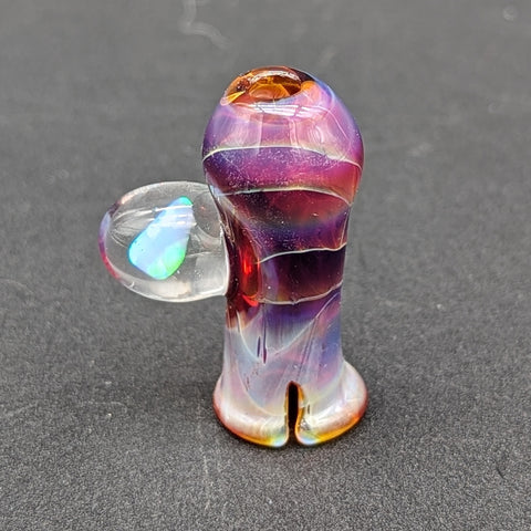 Amber Purple Pivot Topper w/ Opal - by Branded Glass