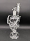 Pulsar Skull Eyes Recycler Glass Water Pipe | 12.5"