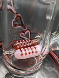 2K Glass Dual Color Dual Mouth Heart Bong