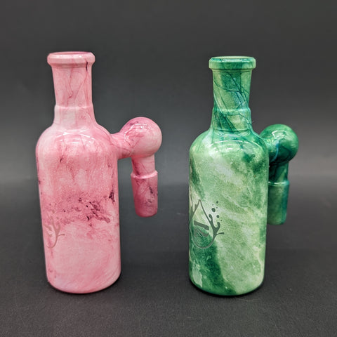 Pulsar Marbled Glass Ash Catcher | 4.25" | 14mm 90 Degrees-Avernic Smoke Shop