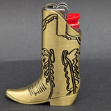 Cowboy Boot Metal Lighter Sleeve for MINI BIC
