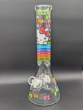 14" Colorful Kitty Graphic Beaker Bongs