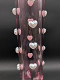 14" Pink Pearl Heart Beaker Bong