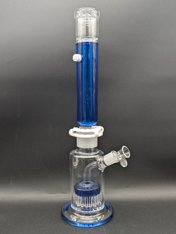 19" Glycerin Tube Bong w/ 17-Arm Perc