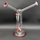 2K Glass Dual Color Dual Mouth Heart Bong
