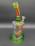 10" Worked Glass Incycler Bong