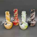 6" Spiral Frit Soft Glass Water Pipe