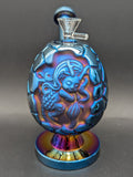 Iridescent Dragon Egg Bubbler 6"