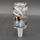 Wormhole Glass "Robo-Bees" Long Bowl 14mm