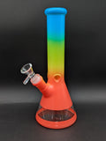 Rainbow Decal Multi-Tone Beaker Bong 10"-Avernic Smoke Shop