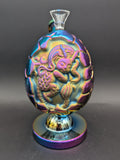 Iridescent Dragon Egg Bubbler 6"