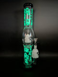 Pulsar Glow In the Dark Ghosty Glass Bong| 15.25"