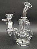 7" Clear Mini Klein Recycler Water Pipe