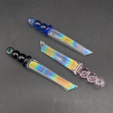 Glass Rainbow Sword Dab Tool-Avernic Smoke Shop