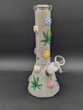 10" Fully Jeweled Kitty Beaker Bong