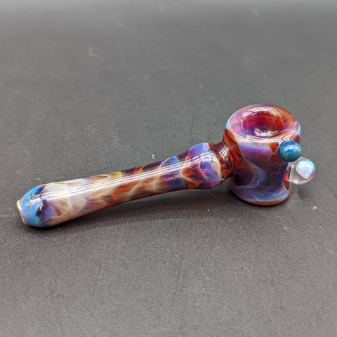 4" Amber Purple Mini Hammer Pipe - by Branded Glass