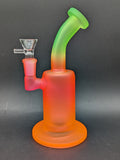 Rainbow Frosted 8" Bent Neck Bong