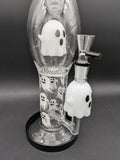 Pulsar Glow In the Dark Ghosty Glass Bong| 15.25"