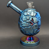 Iridescent Dragon Egg Bubbler 6"